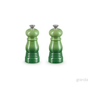 Le Creuset Mini Salt and Pepper Set Bamboo 11 cm 630870298094 Le Creuset Mini Salt and Pepper Set Bamboo 11 cm 630870298094