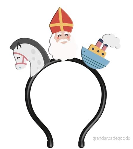 Folat 65713 Sankt Nikolaus barn dekoration tiara Sinterklaas Sint en Pieten, flerfärgad 8714572657136