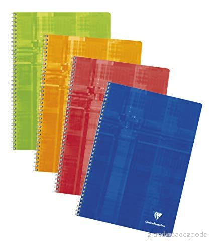 Clairefontaine 8146C spiralbok (DIN A4, 21 x 29,7 cm, linjerad, 50 ark) 1 st blandade färger 3329680814606