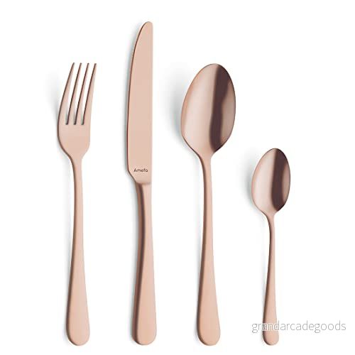 Amefa AUSTIN kupfer Bestickset 24 delar PVD förfinningar goldenes farbiges Bordsservering 18/0 Edelstahl rostfrei 6 personer Bestck spülmaschinenfest 8711155454359
