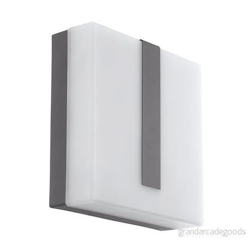 EGLO Smart Home LED-vägglampa Torazza-C, utomhusbelysning dimbar, plast och stål i antracit, matt finish, varmvit utomhuslampa, IP44 9002759335748