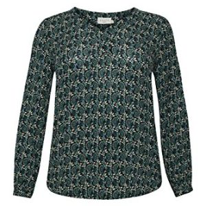 Kaffe Curve Kerry AMI Blus, Storlek: 44, Green flower and leaf print 5715296665721
