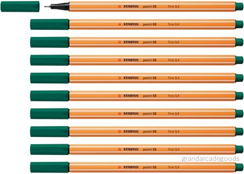 Fineliner STABILO point 88 Ask med 10 Barrgrön 4006381192163