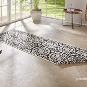 bougari Gardin platt väv toalettmatta för inomhus och utomhus 80×250 cm Svart kräm 4260648237800 bougari Gardin platt väv toalettmatta för inomhus och utomhus 80×250 cm Svart kräm 4260648237800