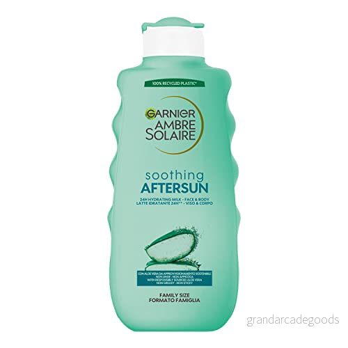 Garnier Ambre Solaire Mjölk efter solen, för ansikte och kropp, uppfriskande effekt närande hud, perfekt alla hudtyper, berikad med Aloe Vera, Maxi storlek 400 ml 3600542226295