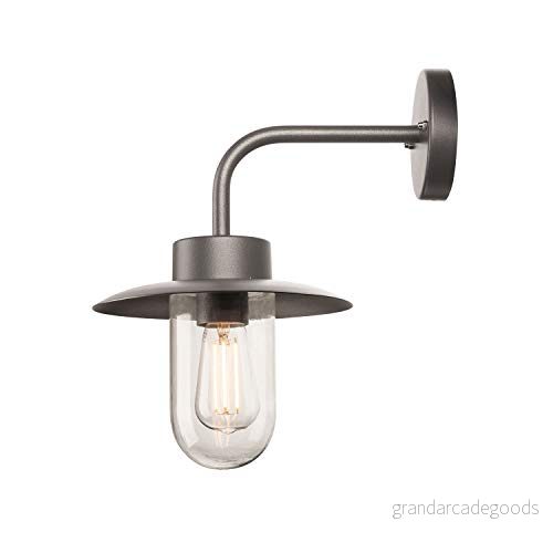 SLV LED utomhusvägglampa MOLAT för belysning av väggar, vägar, ingångar strålkastare, vägglampa, utomhuslampa, trädgårdslampa, vägbelysning industriell vintage E27, max. 60 W, EEK E A++ 4024163191128