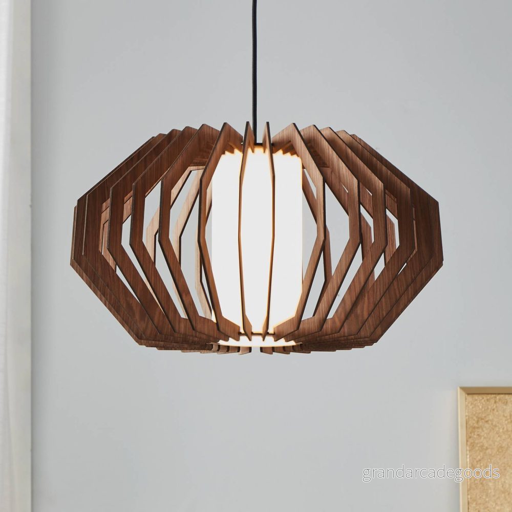 EGLO Hänglampa Rusticaria med trästöttor 9008606240043
