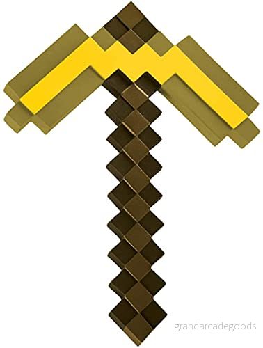 Disguise Mojang Premium Gold Minecraft Pickaxe, leksaker för barn en storlek 192995112292