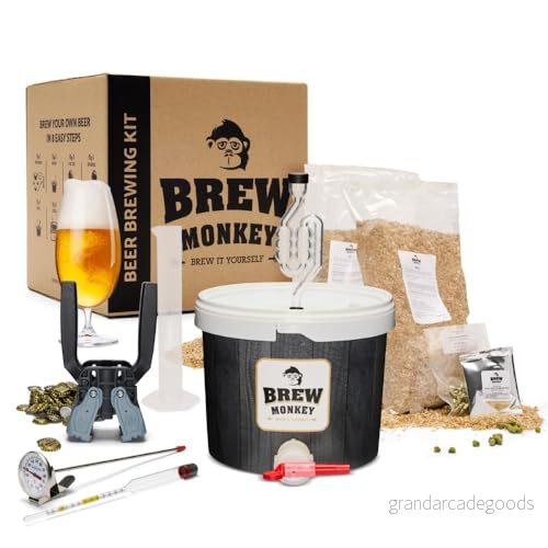 Brew Monkey® Ölbryggning Kit Blond Komplett Set 5 liter öl 6,4% vol. Ölbryggningsset Ölgåvor till Män Present Pappa 8719326380568