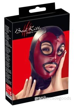 Bad Kitty Huvudmask för dam, Black/Red, One Size 4024144044801