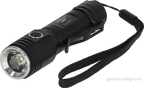 Brennenstuhl uppladdningsbar ficklampa LED LuxPremium TL 410 A/handlampa med ljusstark Osram (400lm, upp till 29h brinntid, 131m ljusvidd, skyddad mot utomstående föremål och stänk IP44) 4007123684670