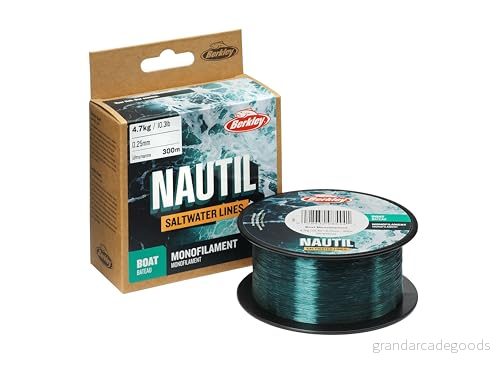 Berkley Nautil Boat Monofilament Fishing Line Ultrastark, lågminnesmono för saltvatten och sötvatten Slitstark, hög slitstyrka överlägsen knutstyrka 0,50 mm 35,1 lb 600 m 28632985588