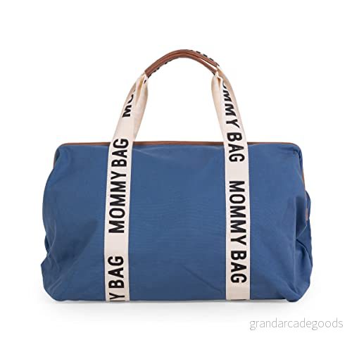 CHILDHOME, Mommy Bag, förvaringsväska, moderskap, resväska, stor kapacitet, förvaringsmatta, justerbar axelrem, fack, isolerad ficka, indigosignaturkollektion 5420007164867
