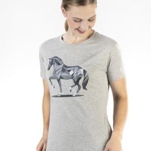 T shirt för kvinnor grafisk häst ljusgrå melange 4057052575051 T shirt för kvinnor grafisk häst ljusgrå melange 4057052575051