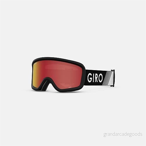 Giro Chico 2.0 skidglasögon för småbarn snowboardglasögon barn, pojkar och flickor 24 svart zoomrem med bärnstensfärgad scharlakansröd lins 196178015738