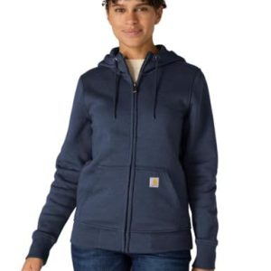 Carhartt Clarksburg huvtröja för kvinnor med hel dragkedja (vanliga och plusstorlekar), Marinblått Xsp, XS 889192616806