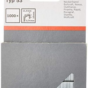 Bosch KLAMMER TYPE 53 11,4X0,74X10MM 1000 STK 3165140004763 Bosch KLAMMER TYPE 53 11,4X0,74X10MM 1000 STK 3165140004763