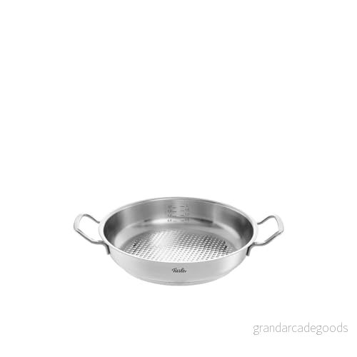 Fissler Original Profi Collection/serveringspanna i rostfritt stål (Ø 28 cm, 3,0 l) rund stekpanna, hög kant, obelagd induktion 4009209380445