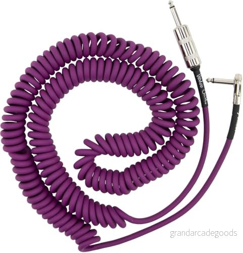 Fender Hendrix™ Voodoo Child™ spiralinstrumentkabel, rak/vinkel, 30 tum, lila 885978908783