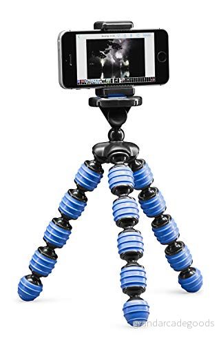 CULLMANN GERMANY 50024 Alpha 350 mobilt flexibelt ministativ med smartphonehållare, böjbart ben, blå, max. belastning 1 kg, 204g vikt 4007134018068