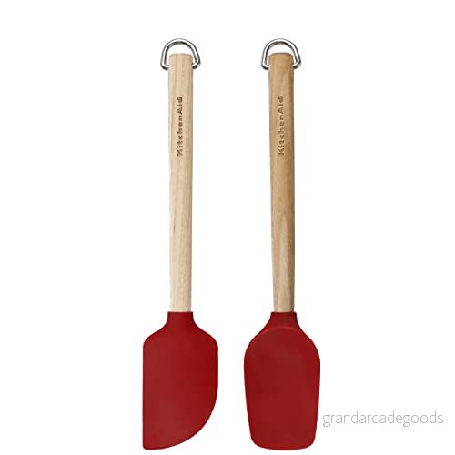 KitchenAid Spatula Set Core Emperor Red Birchwood 2 Piece 5057982079987