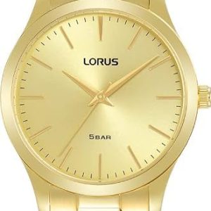 Lorus herrklocka kvarts guldutgåva med metallband RRX70HX9, Guld, Klänning 4894138356315