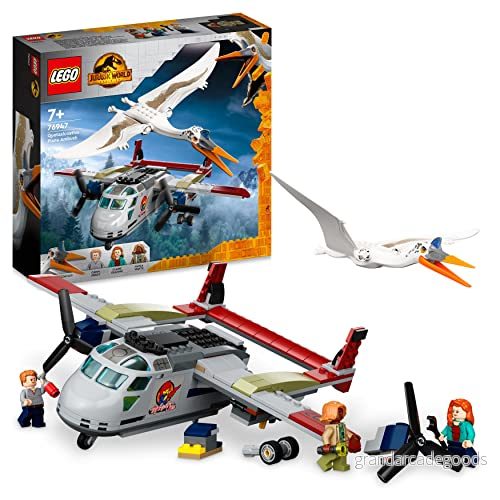 LEGO 76947 Jurassic World Quetzalcoatlus flygplansattack, Byggsats med Flygplan, Dinosaurie och 3 Minifigurer, Presentidé för Barn över 7 år 5702016913538
