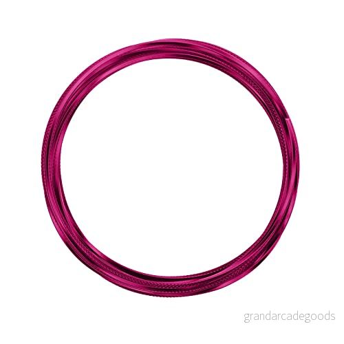 Vaessen Creative Aluminiumtråd, triangulär x 0,5 mm 2,8 mm, stark rosa flexibel aluminiumtråd för smyckestillverkning, hobby och hantverk 8716052195534
