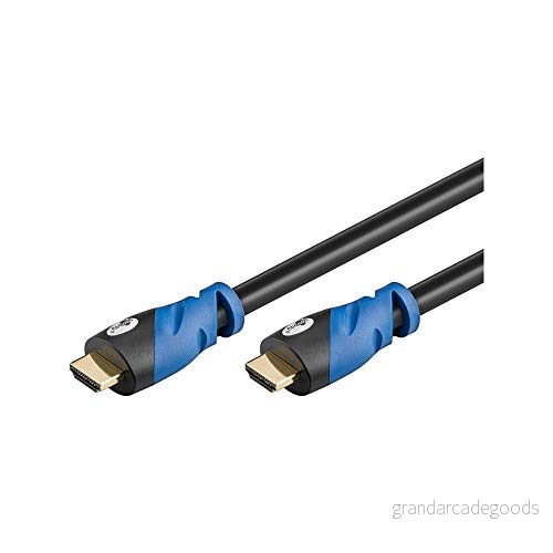 Goobay 72320 Premium höghastighets HDMI kabel med Ethernet, guldpläterad, 5 m kabellängd 4040849723209