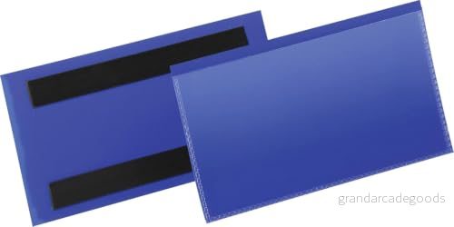 Durable 174207 Etikettshållare 150x67 mm Magnetisk, Mörkblå, 50 stycken 4005546109015