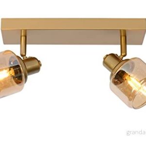 Lucide Takspotlight Björn, 2 lampor, guld/mässing 5411212771223 Lucide Takspotlight Björn, 2 lampor, guld/mässing 5411212771223