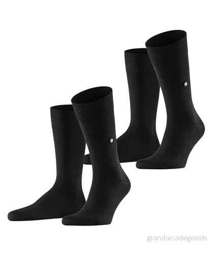 Burlington Herr Everyday Strumpor, Svart, 40 46, Paket med 2 4049508181367