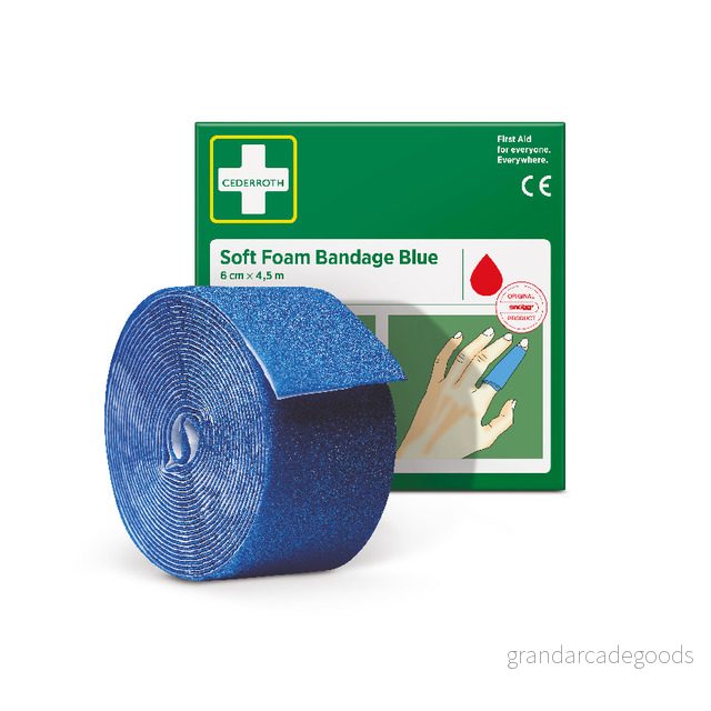 Cederroth Soft Foam Bandage - Blå - 6 cm x 4,5 m 7310610017293