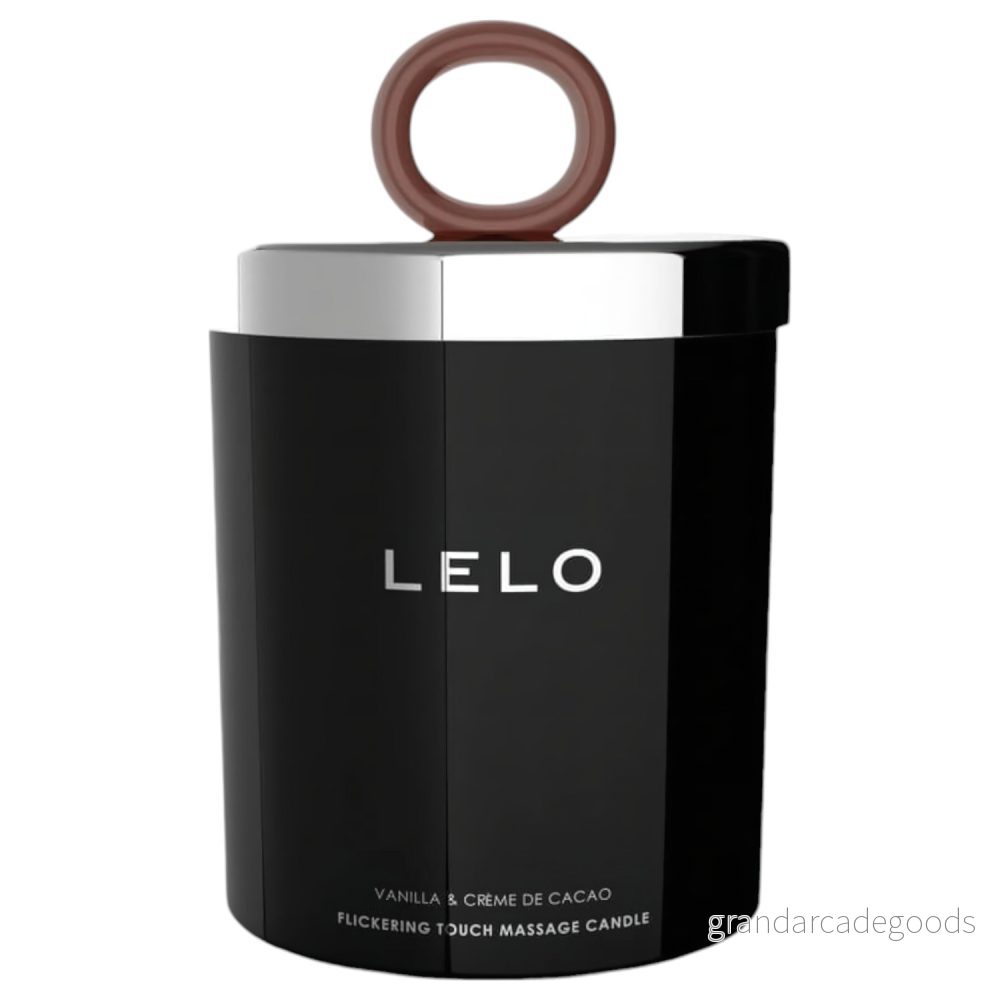 LELO Flickering Touch massageljus, smälter till massageolja, doftljus, kroppsmassageolja, lyxig hudbehandling, doft av vanilj och Creme de Cacao 7350022271210