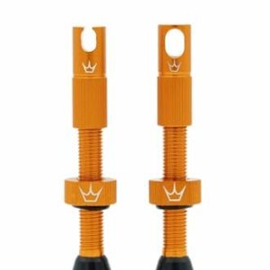 Peaty’s X Chris King MK2 slanglösa ventiler Presta integrerade ekernyckel och ventilkärnborttagningskåpor, mountainbike, väg- gruscykeldäck, infogningskompatibel, 7075 aluminium 60 mm, mango 5060541582507