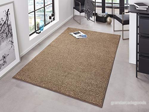 Hanse Home Pure matta vardagsrumsmatta tät kort lugg robust sovrumsmatta enfärgad modern för matsal, vardagsrum, barnrum, hall, sovrum, kök brun, 160 x 240 cm 4260482440411