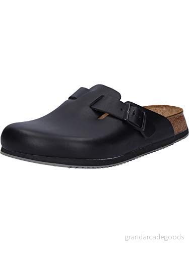 Birkenstock Clogs Boston Slipins, Storlek: 39, Black Skinn 4013871900276