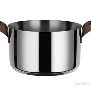 Alessi Pu101/24 edo design gryta med två, handtag i 18/10 pvd beläggning, rostfri, stål, brun 8003299430338