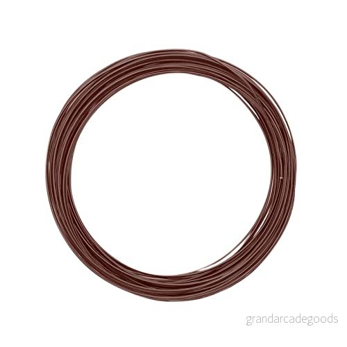 Vaessen Creative 24239 027 aluminiumtråd smycken, böjliga, aluminium, choklad brun matt, 1 mm x 10 m, chokladmatta, 100 0,1 cm 8716052143207