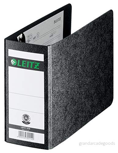 Leitz kvalitetsmapp 180 A6 liggande svart, 80 mm rygg, format, omslag av hård kartong, 1078000 4002432301140