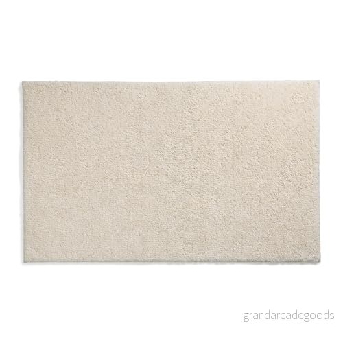 kela Badmatta halkfri 60 x 100 1,5 cm maja, badrumsmatta beige, tvättbar, återvunnen polyester, fluffig 4025457235368