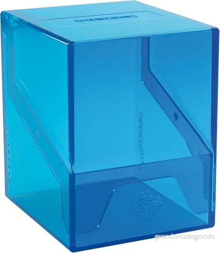 Gamegenic Bastion 100+ XL däckbox kompakt, säker och perfekt organiserad för dina samlarkort! Skyddar säkert dubbelärmade kort, blå färg, tillverkad 4251715413579