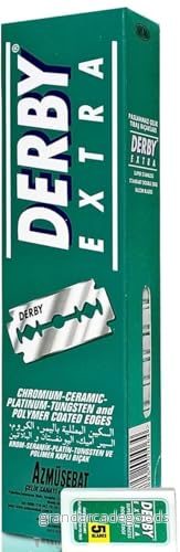 Derby Extra dubbelkant säkerhetsrakblad paket med 100 blad 8690885200064