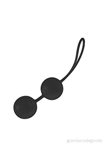 JOYDIVISION Joyballs Trend, kärleksbollar i djup svart, bäckenbottenträningsbollar av Silikomed 4028403150319
