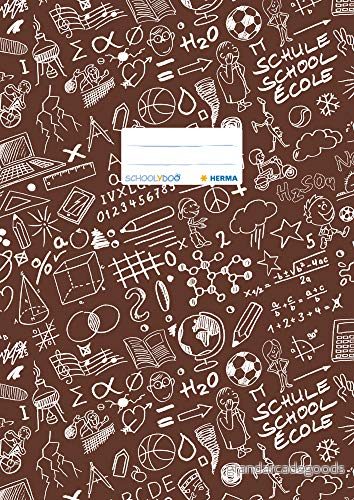 Herma "Schoolydoo" plastbokomslag, A4, mönstrad, 1 del 4, gemustert, Stück Brun 4008705194259