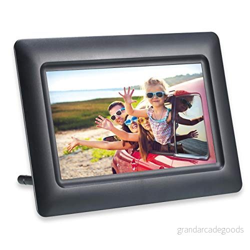 AGFA Photo Realiview APF700 7 tums digital fotoram (LED 1024 x 600, fotodisplay, klocka, kalender, programmerbar) svart 3760265541782
