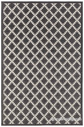 freundin Home Collection platt tyg matta i makramé optik gryning kräm, 77 x 150 Cm svart 155x230 4260525257761