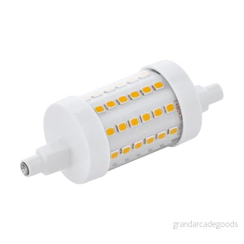 EGLO LED R7s-lampa, stabillampa med 360 belysning, 7 watt (motsvarar 60 watt), 806 lumen, R7s stabil lampa varmvit, 2 700 Kelvin, LED-belysning R7s, Ø 2,9 cm, L 7,8 cm 9002759118297