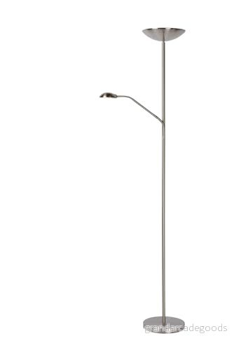 LUCIDE ZENITH golvlampa med lä LED Dim. 3 000 K krom matt 5411212193889