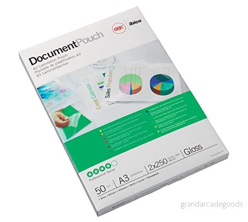 GBC 3745104 Dokumentlamineringspåsar, Genomsynlig, 45.6 x 31.2 1.8 cm 200 stycken 33816029408